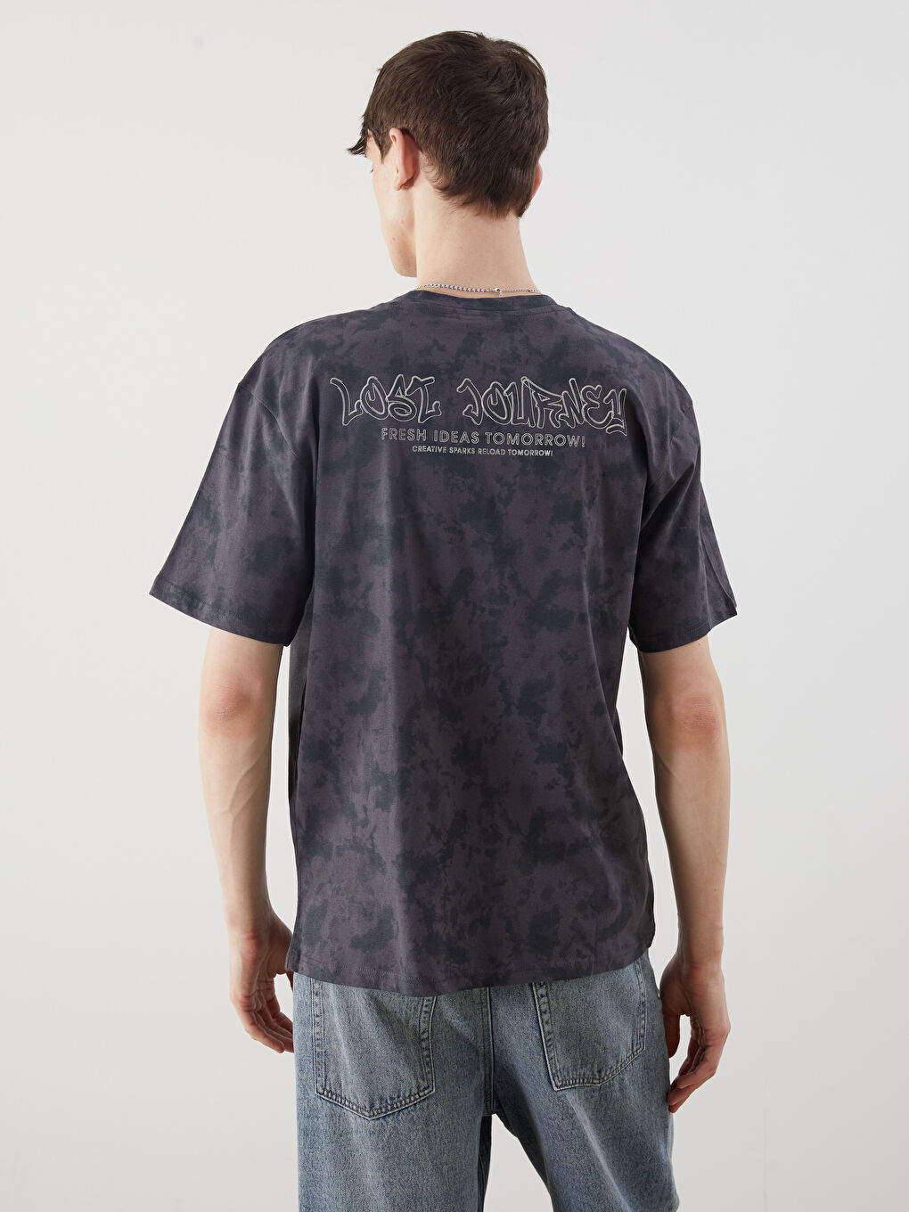 XSIDE Crew Neck Printed Jersey Men's T-Shirt -S5IL79Z8-YSZ