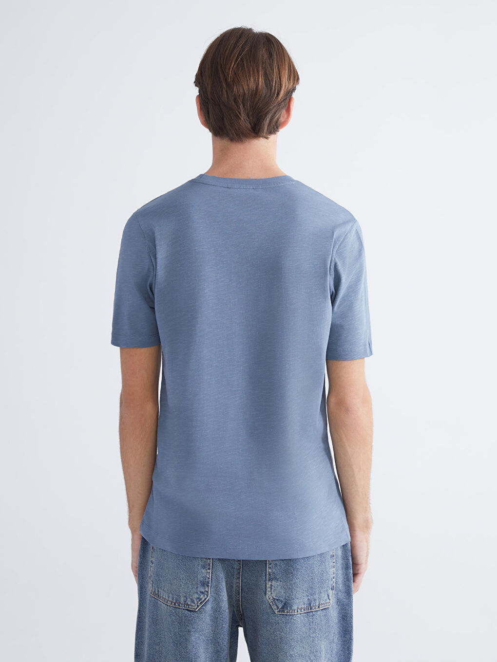 Majica sa okruglim izrezom, štampana, džersi, za muškarce-3