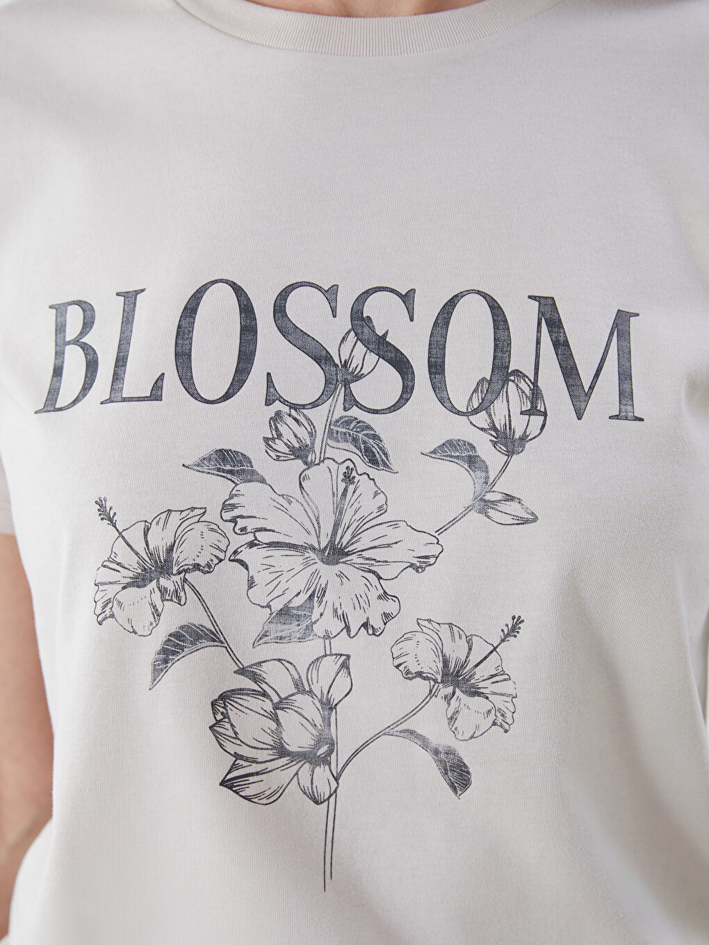 LCW Vision Crew Neck Printed Women's T-Shirt -S5IL96Z8-G5M