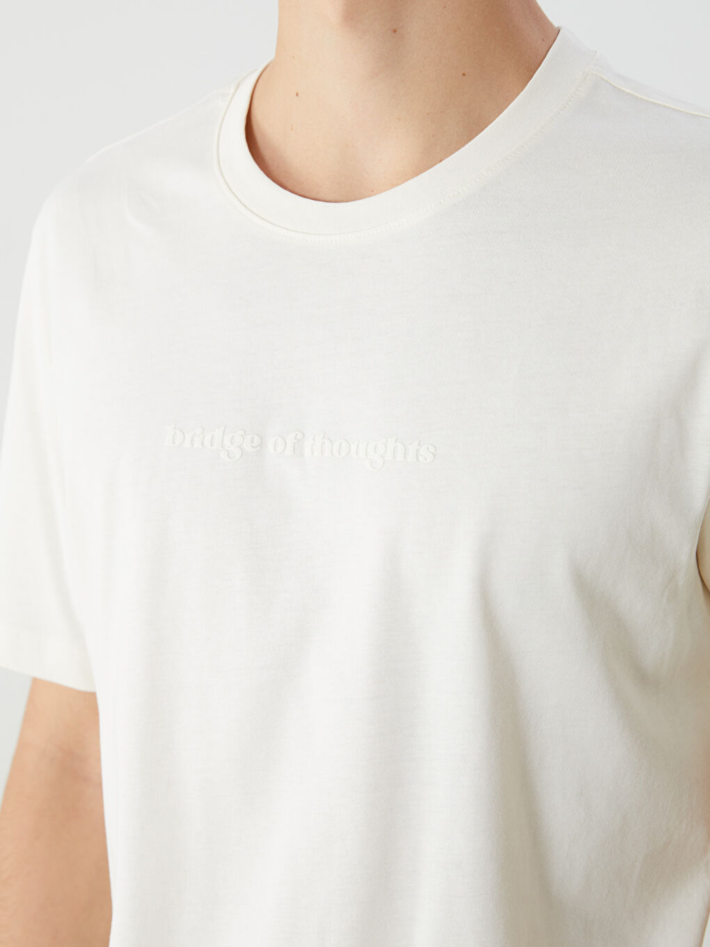Crew Neck Printed Jersey Men's T-Shirt -S5IM06Z8-QVK