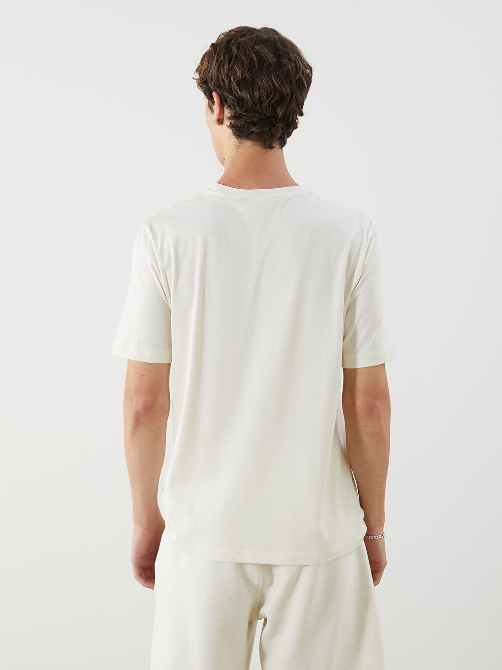 Crew Neck Printed Jersey Men's T-Shirt -S5IM06Z8-QVK