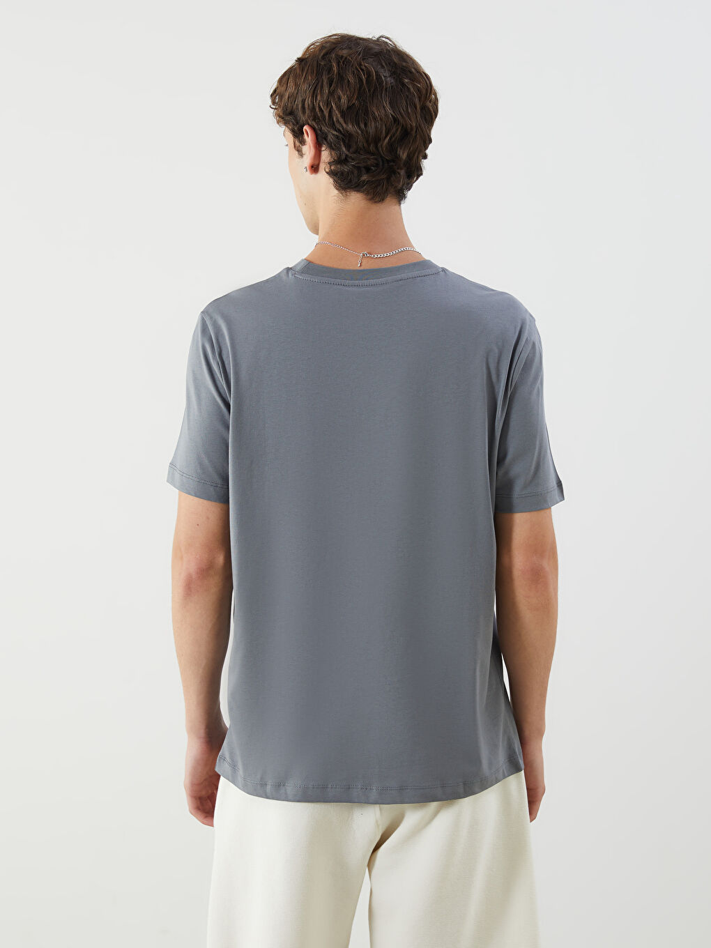 Crew Neck Printed Jersey Men's T-Shirt -S5IM06Z8-Z38