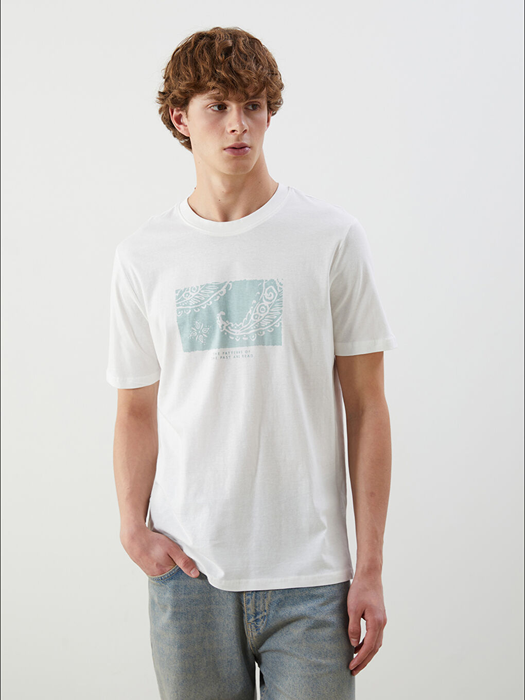 XSIDE Crew Neck Printed Jersey Men's T-Shirt -S5IM11Z8-R9J