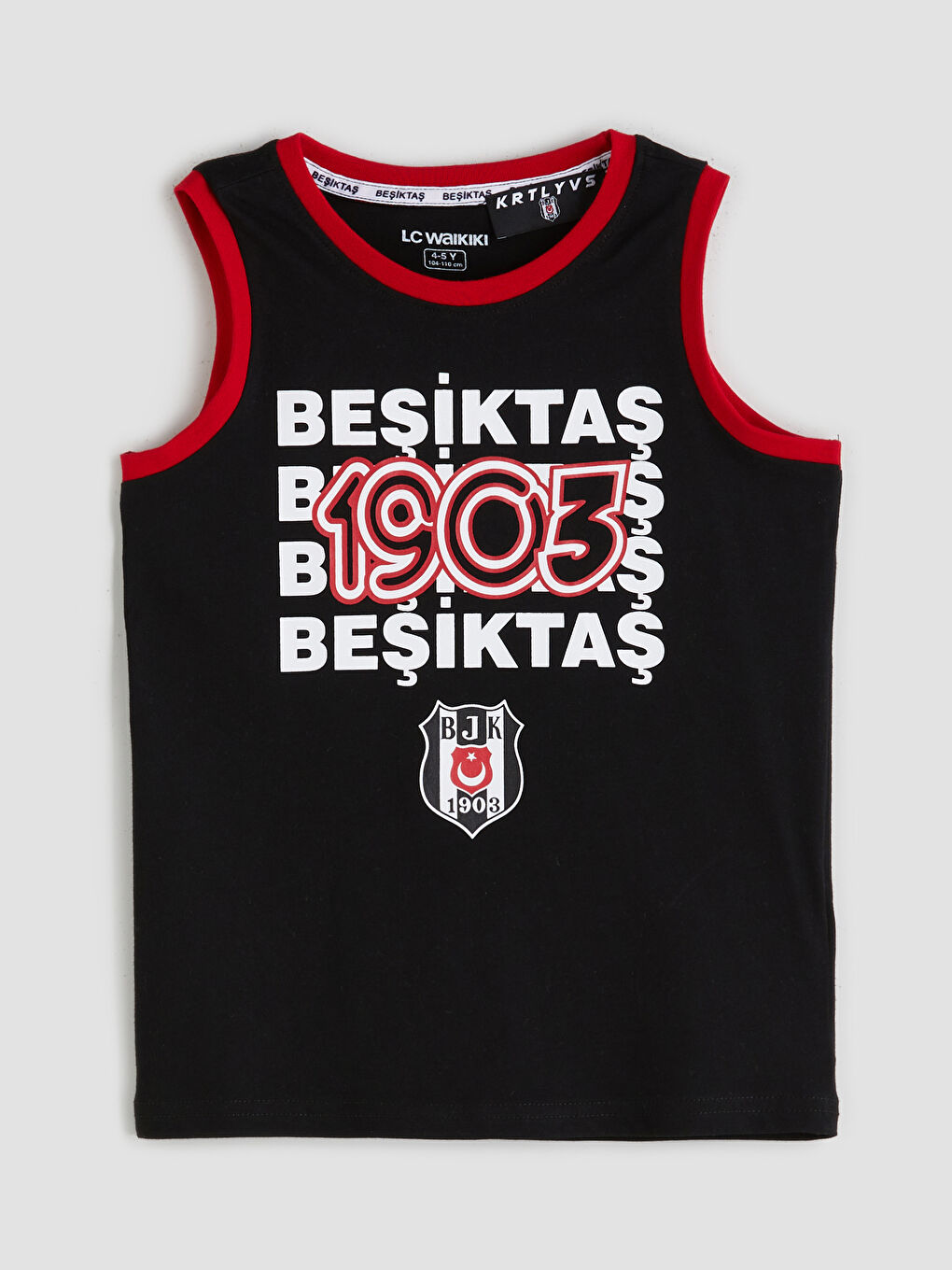 Crew Neck Beşiktaş Printed Boys' Shorts Pyjama Set-1