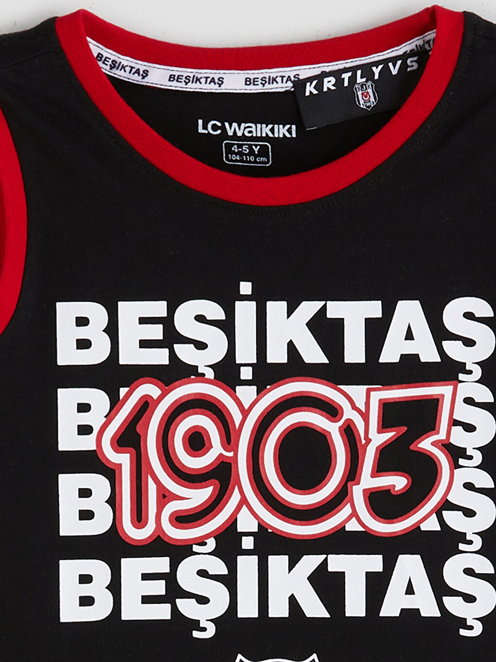 Crew Neck Beşiktaş Printed Boys' Shorts Pyjama Set-2