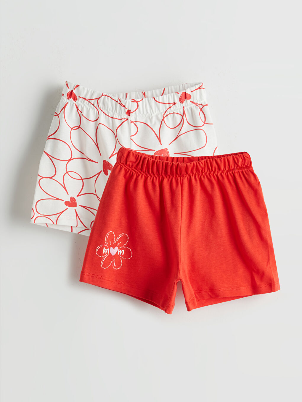 Elastic Waist Floral Girls' Shorts 2 Pack -S5IN08Z1-H0C