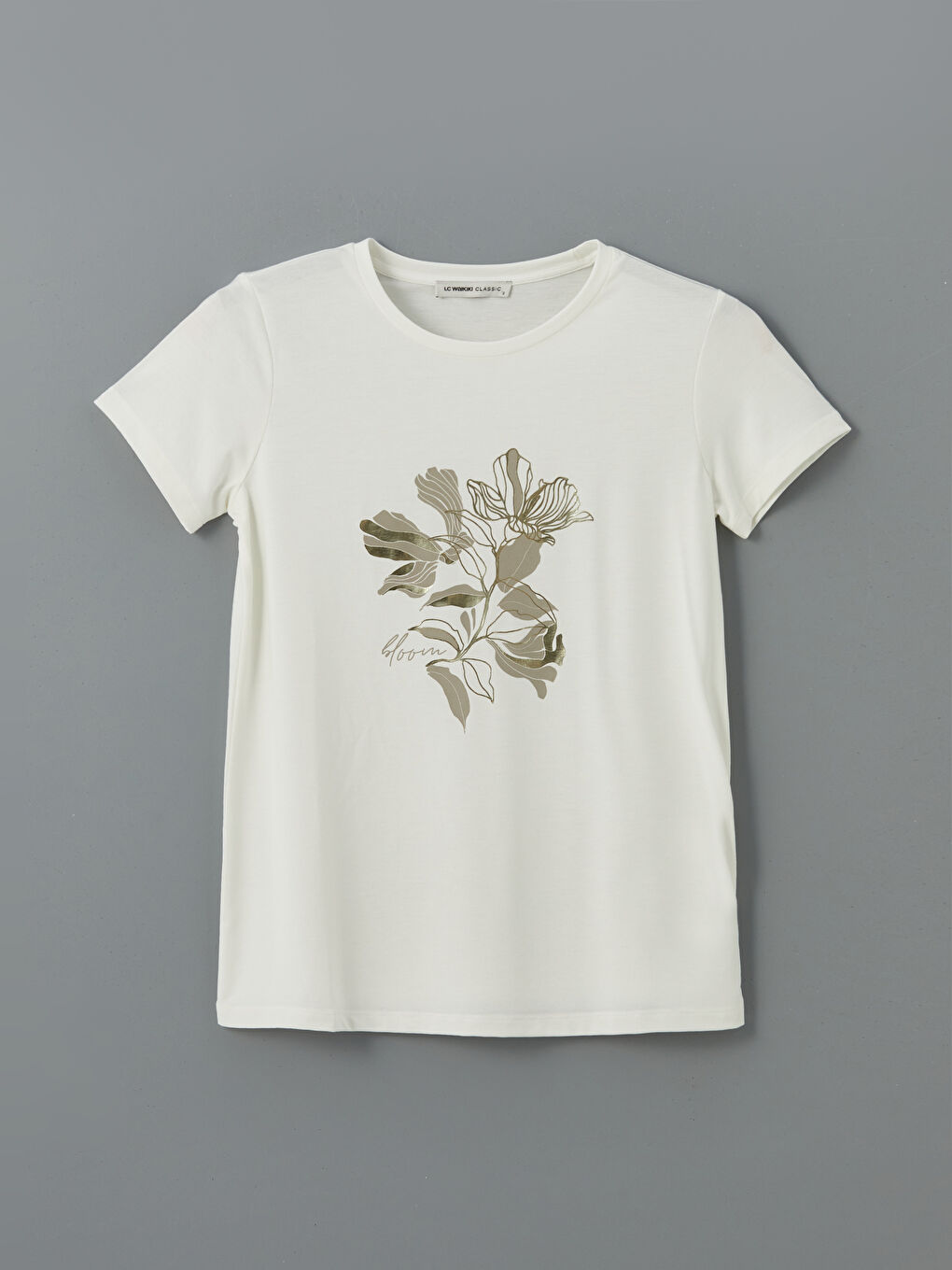 LCWAIKIKI Classic Crew Neck Floral Women's T-Shirt -S5IN22Z8-R9J