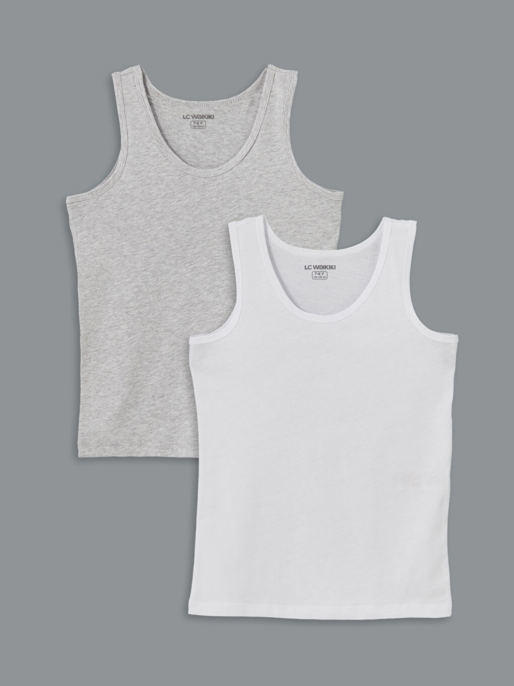 Crew Neck Boys' Vest 2 Pack