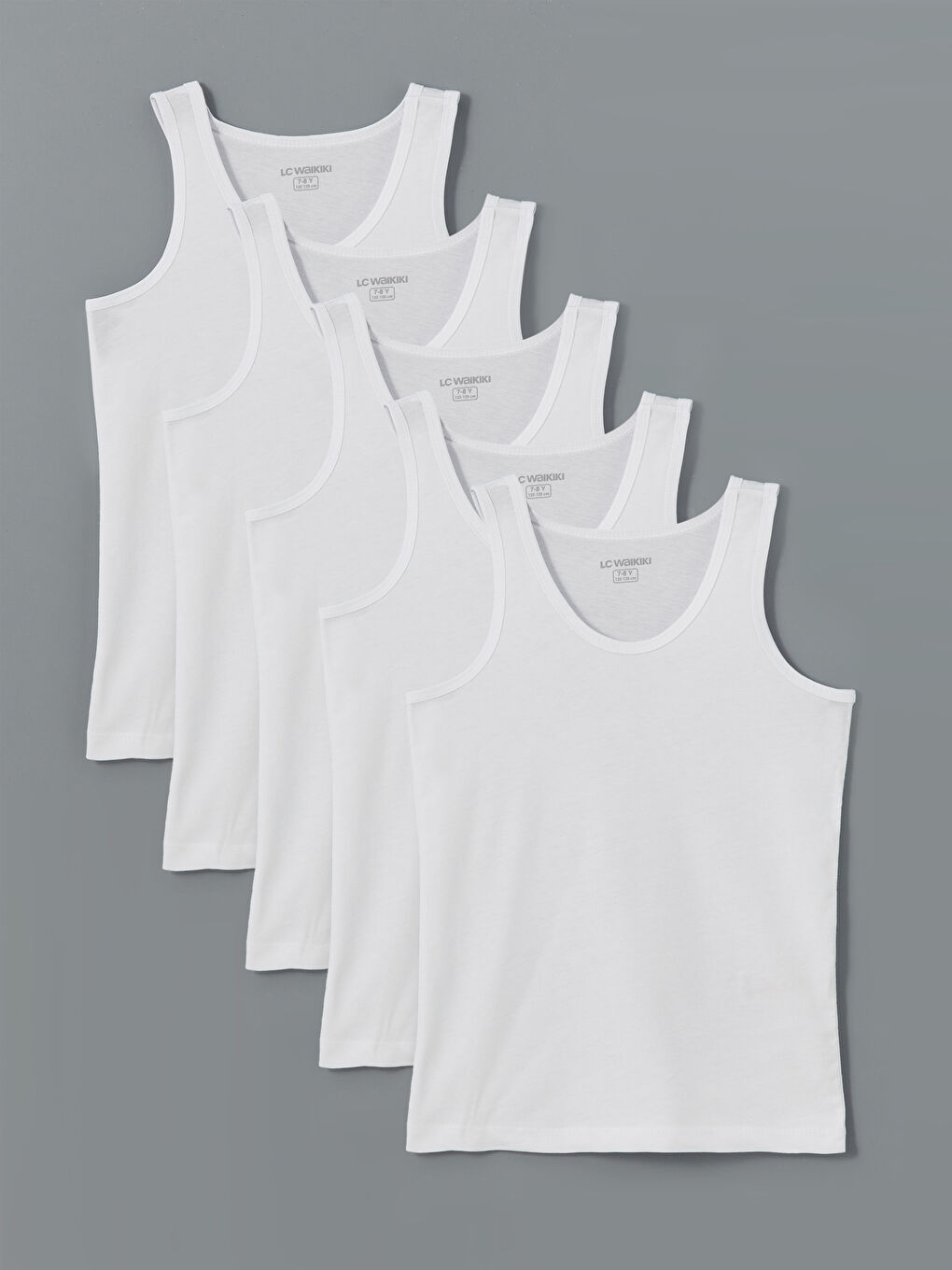 Crew Neck Boys' Vest 5 Pack -W50157Z4-Q6K