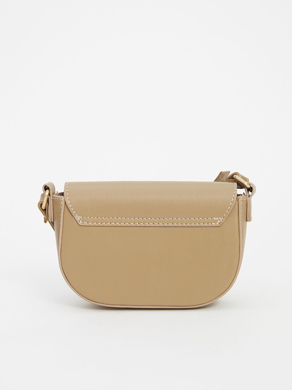 Haki Deri Görünümlü Kadın Omuz Çantası-1