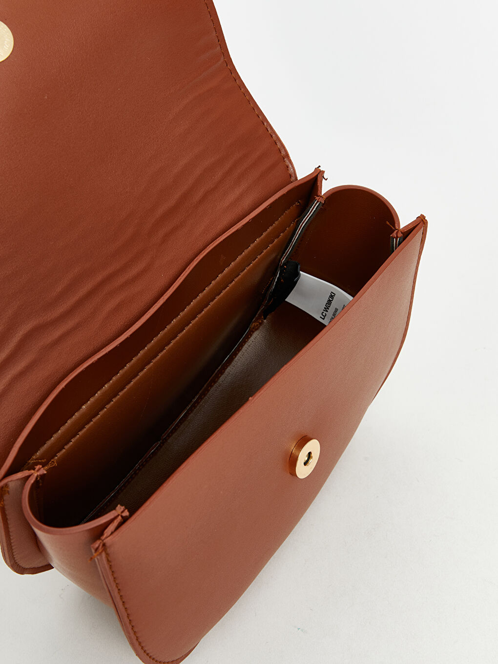 Kahverengi Deri Görünümlü Kadın Omuz Çantası-2