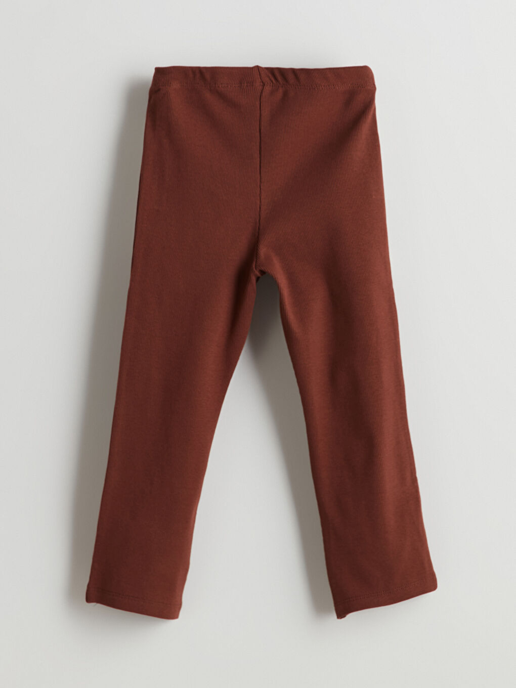 Kahverengi Kız Çocuk İspanyol Paça Fitilli Tayt-1