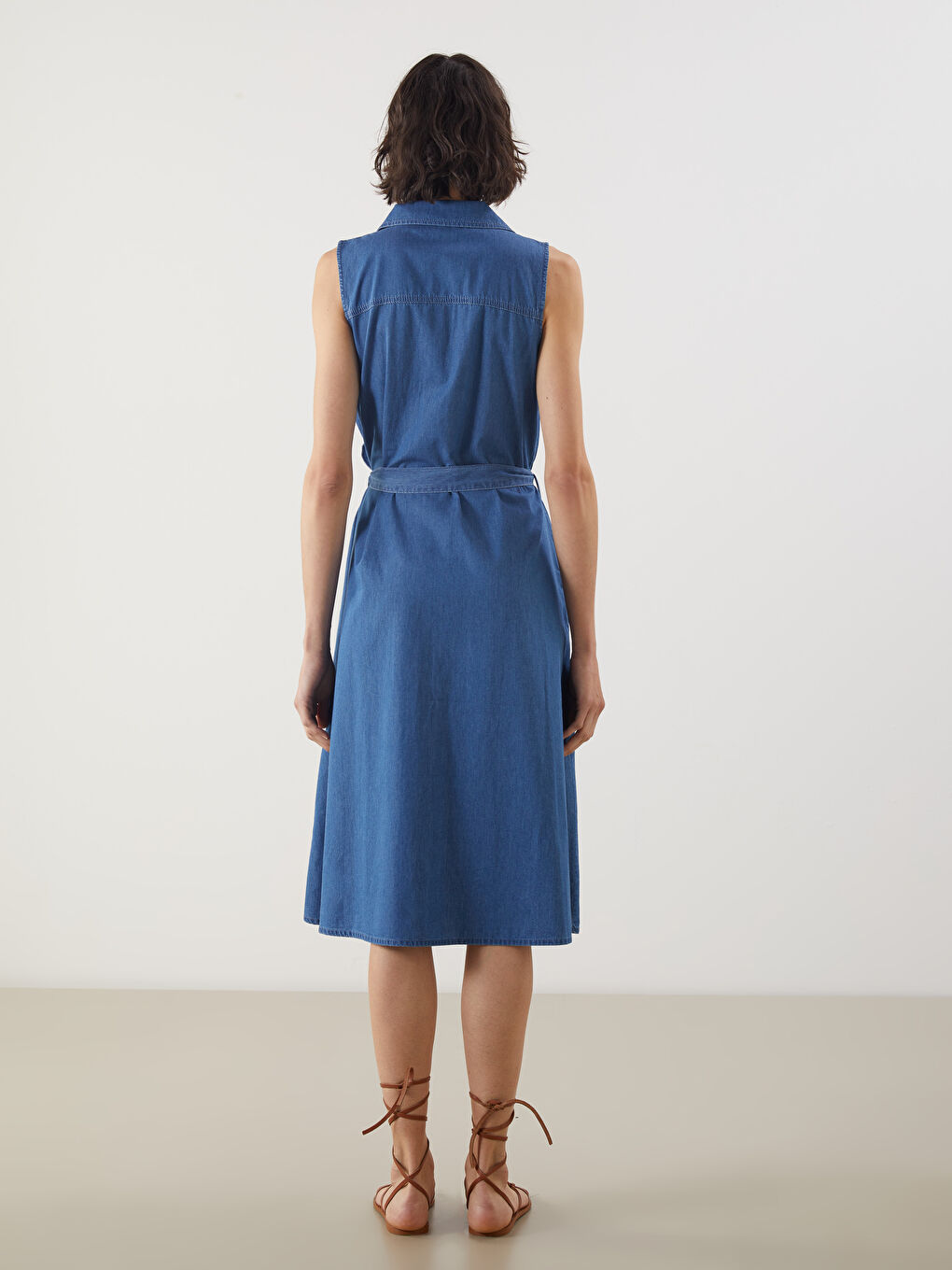 LC Waikiki Collared Denim Dress -S5IN69Z8-563