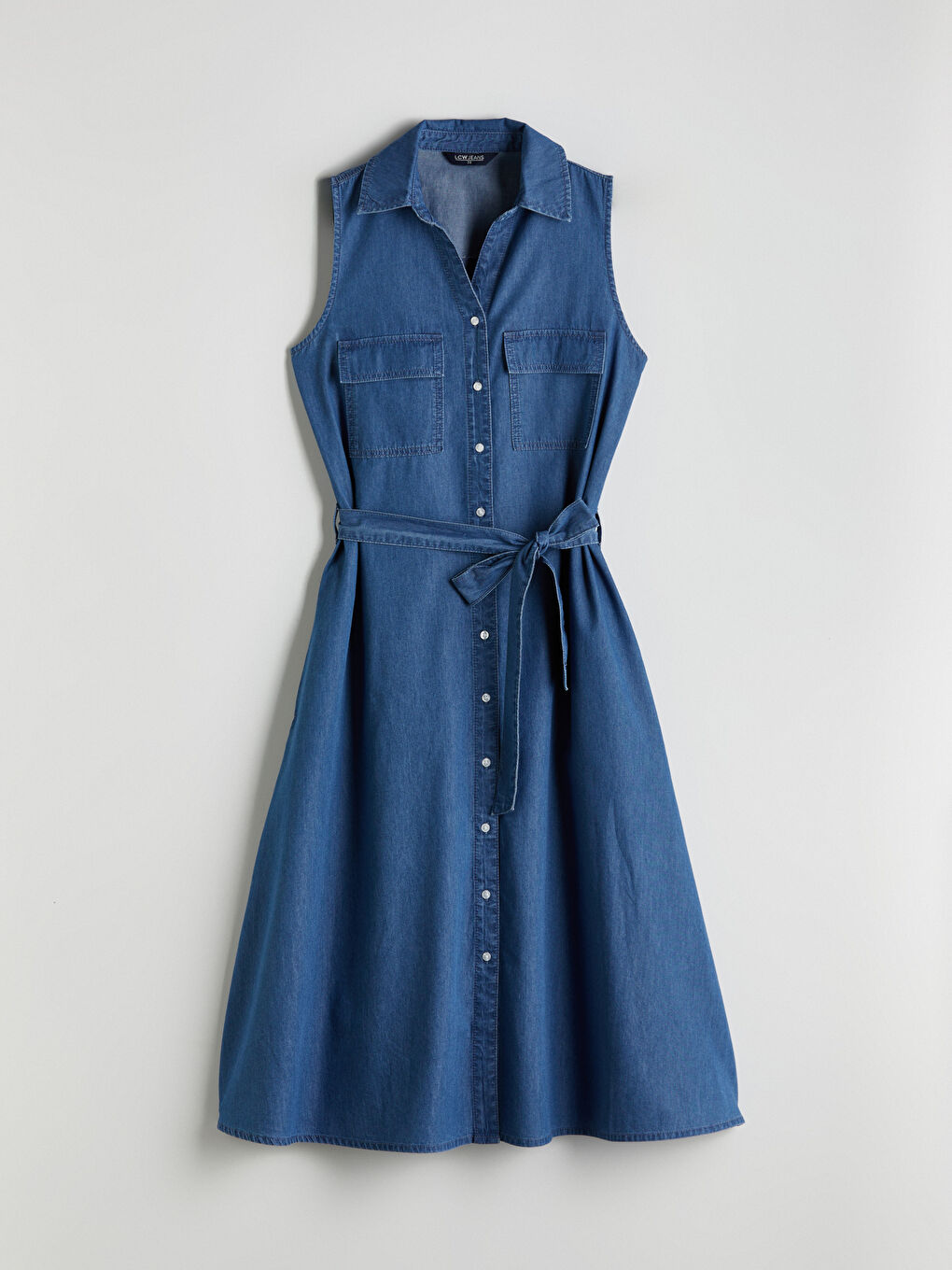 LC Waikiki Collared Denim Dress -S5IN69Z8-563