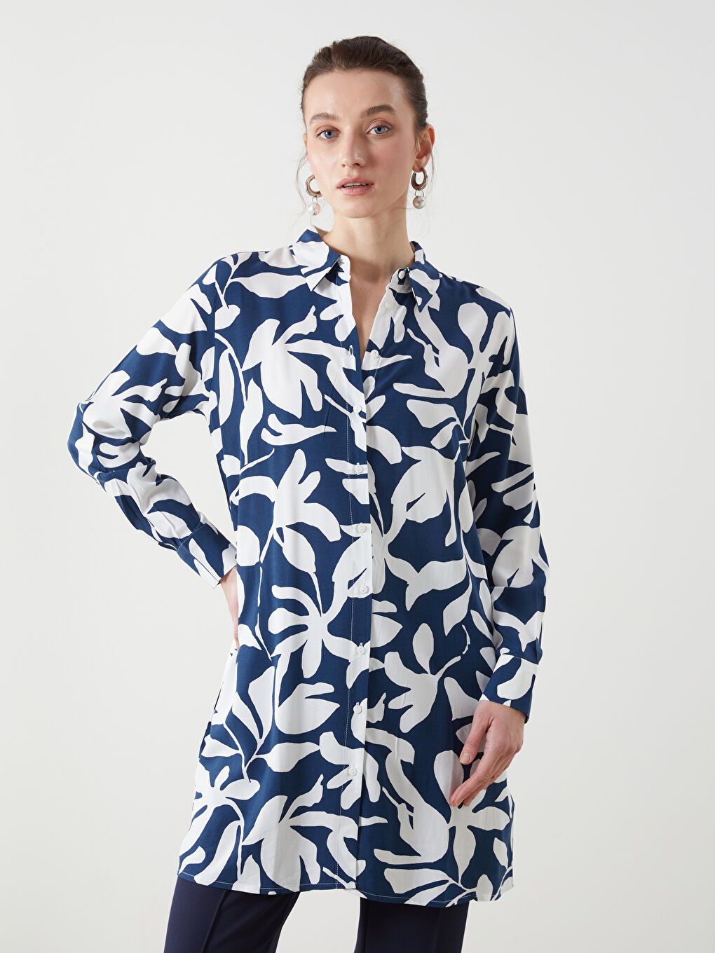 LCWAIKIKI Classic Tunique Chemise à Motifs pour Femmes -S5IN92Z8-LSJ