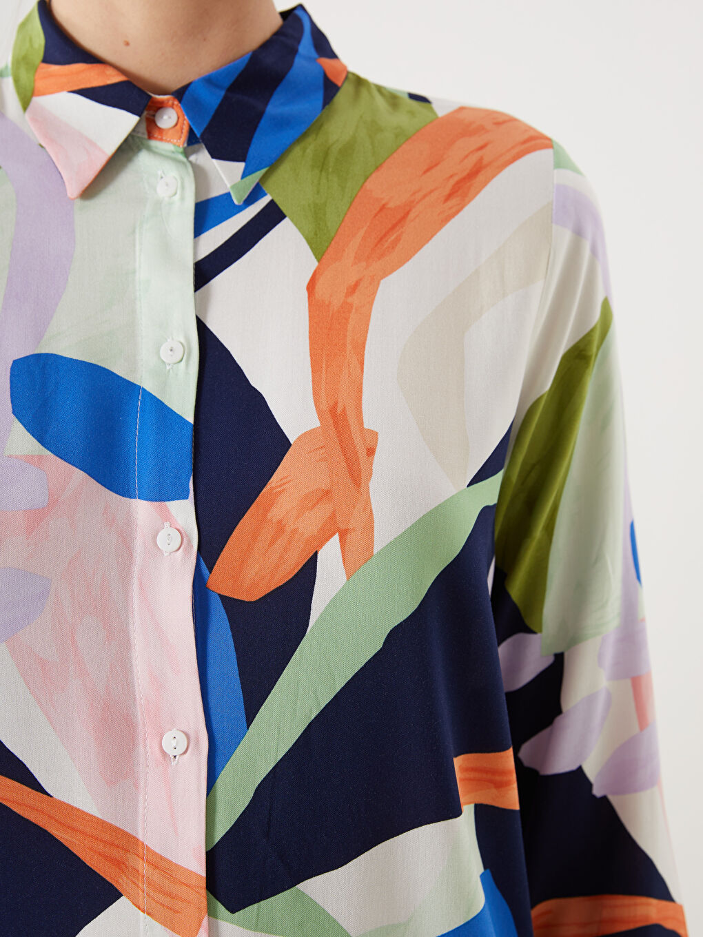 LCWAIKIKI Classic Patterned Women's Shirt Tunic -S5IO09Z8-F9C
