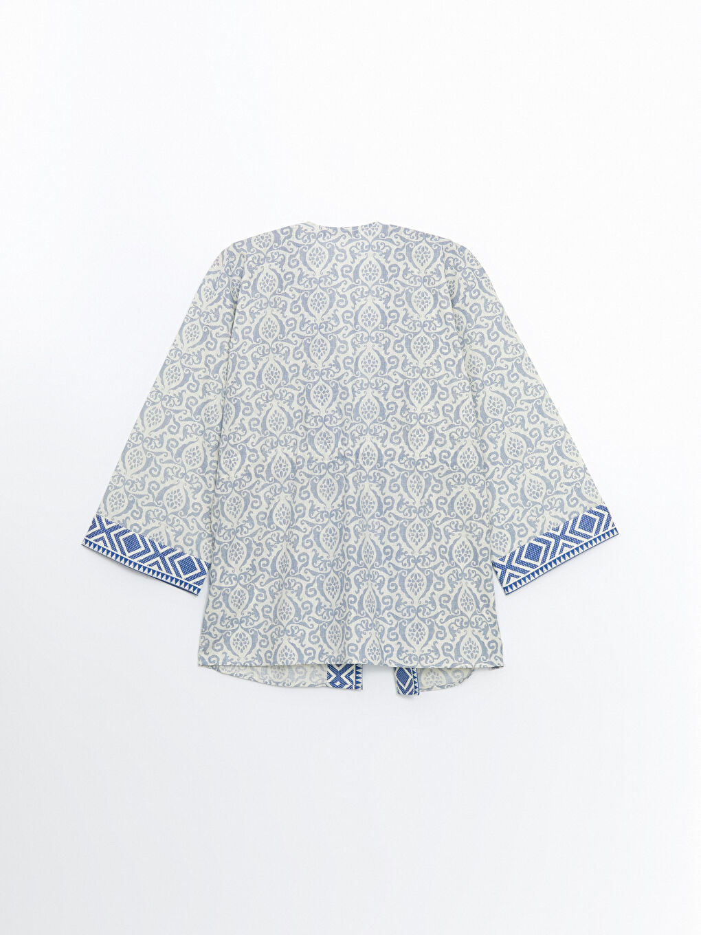Kimono à Motifs à Col Châle pour Femmes-5