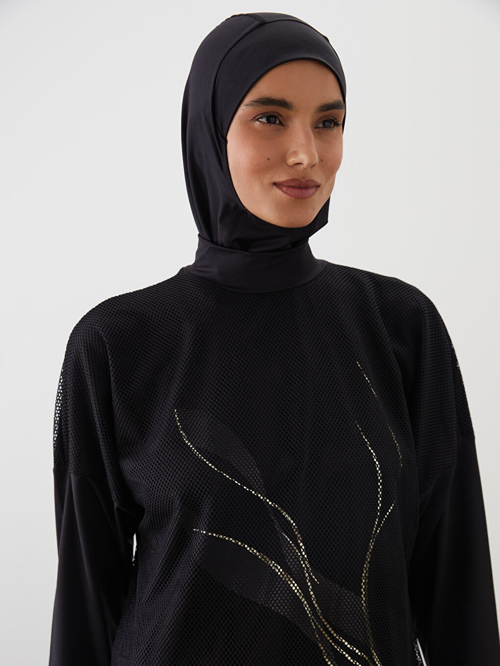 ملابس سباحة محتشمة أسود امرأة -S5IO35Z8-CVL