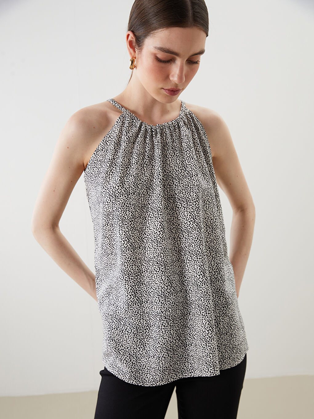 Woman BLACK Blouse -S5IO41Z8-LQJ