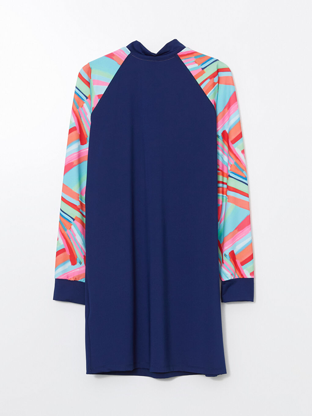 College Collar Patterned Women's Modest Swimsuit Set -S5IO46Z8-HKF