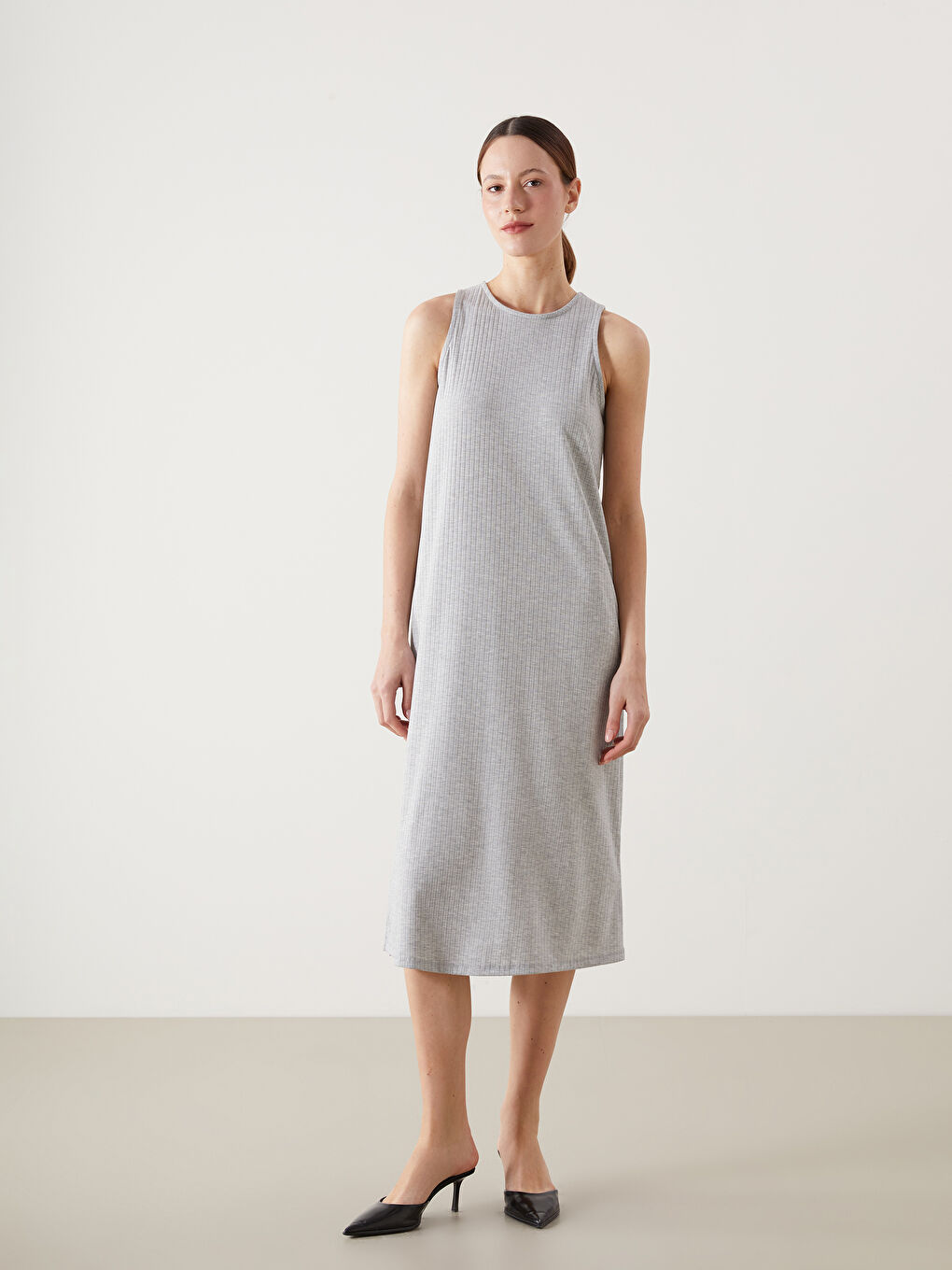 LCW Comfort Crew Neck Women's Dress -S5IO48Z8-CT3