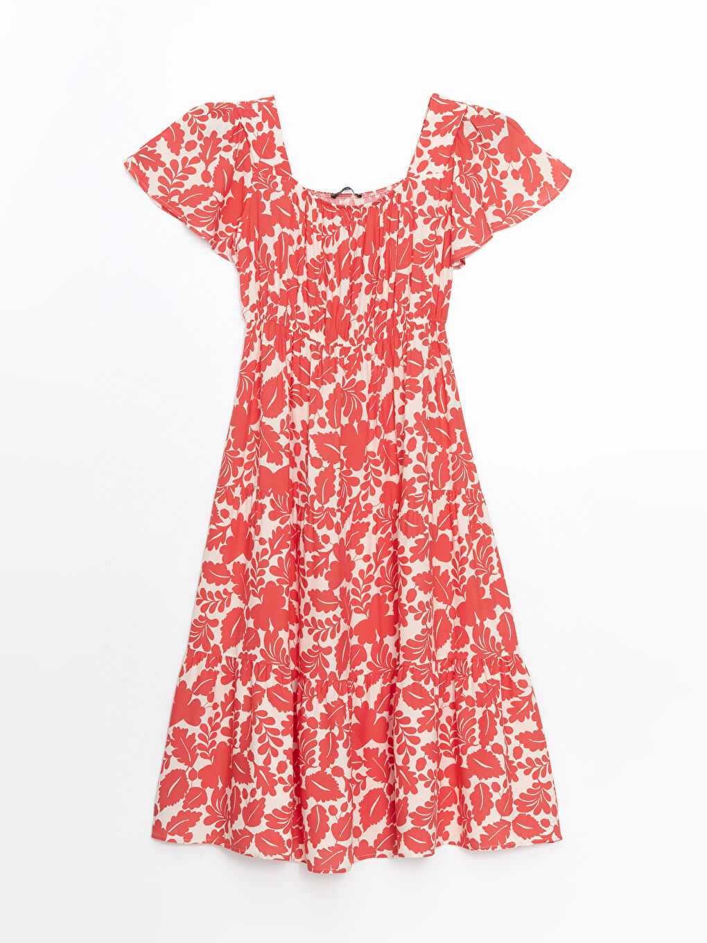 Boat Neck Floral Women’S Dress -S5IO49Z8-LTQ
