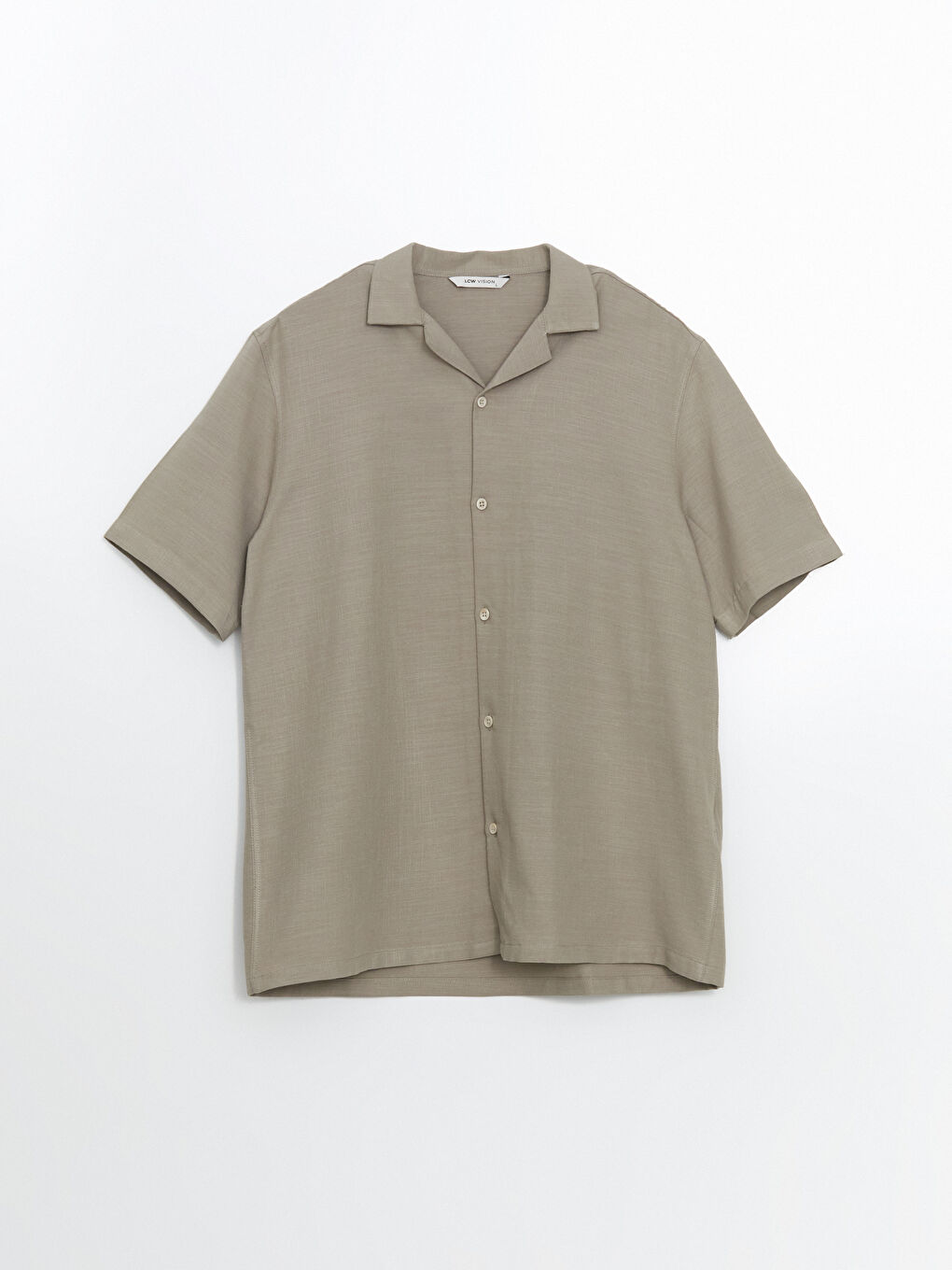 Regular Fit Short Sleeve Linen Look Men's Shirt -S5IO54Z8-DYG