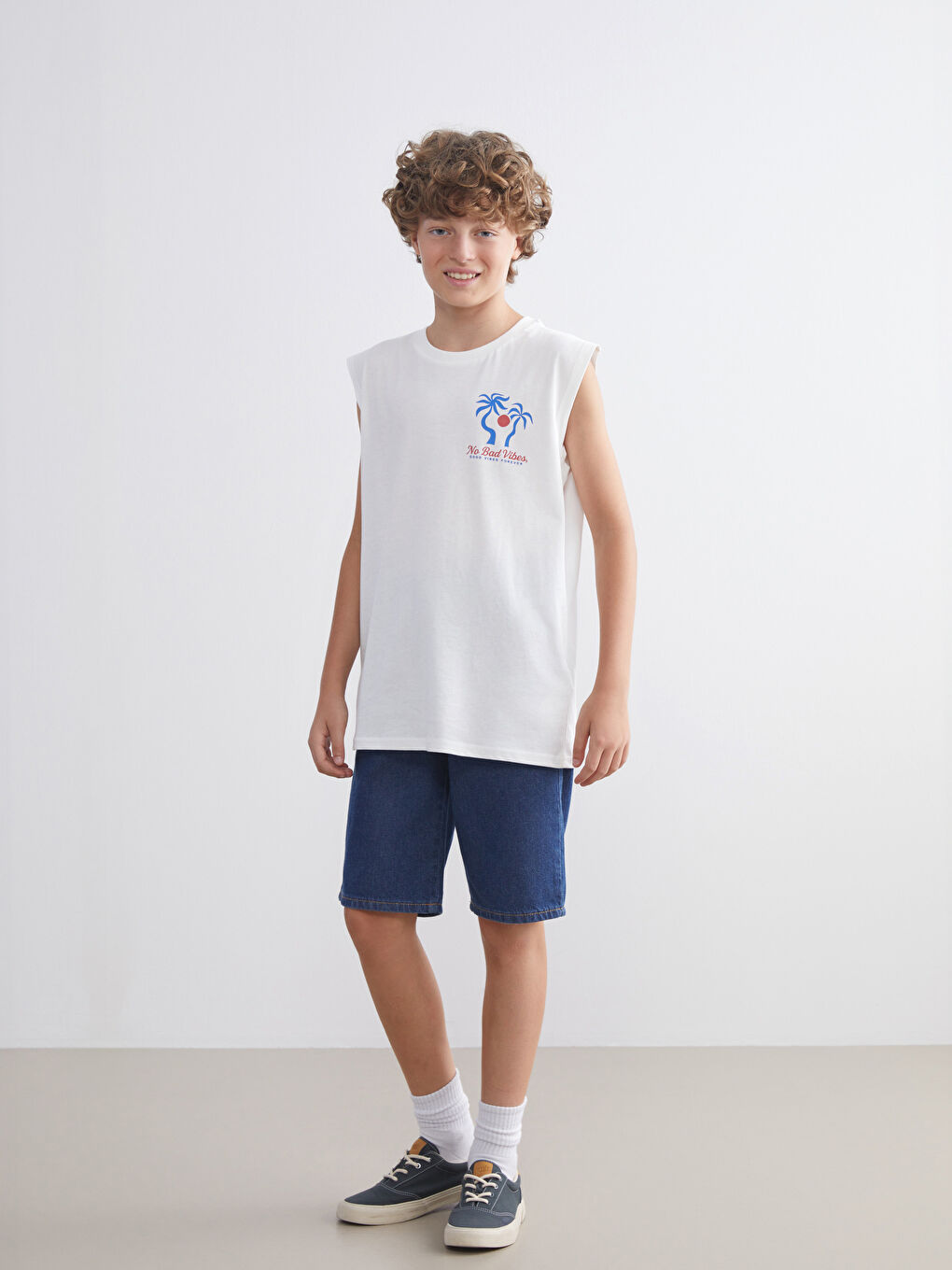 LCW Kids Rundhalsausschnitt Bedruckte Weste für Jungen -S5IO82Z4-R9J