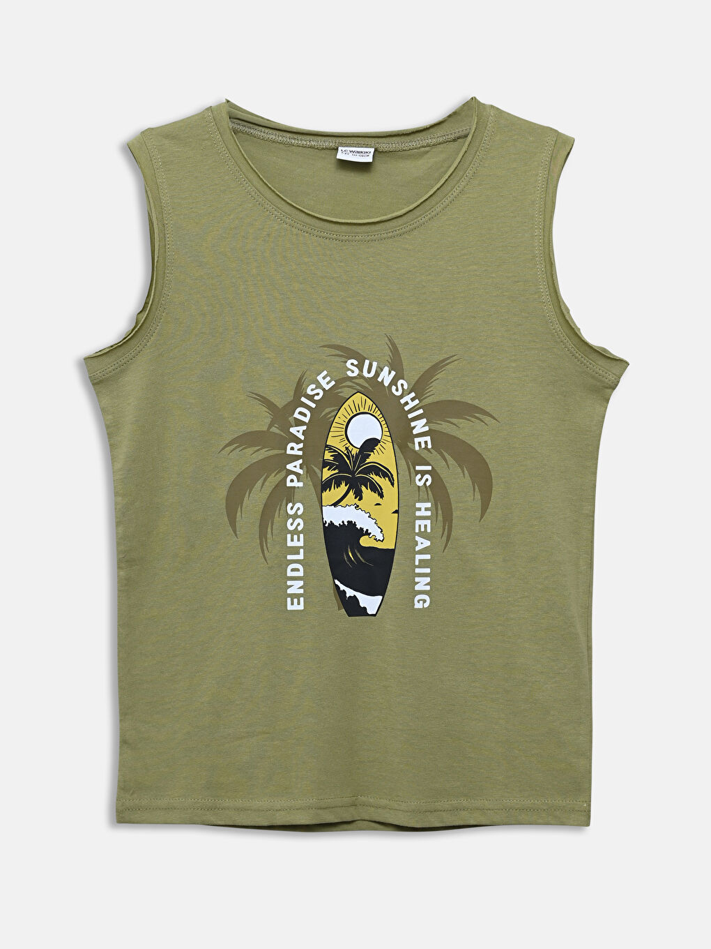 LCW Kids Crew Neck Printed Boys' Vest -S5IO88Z4-GDM