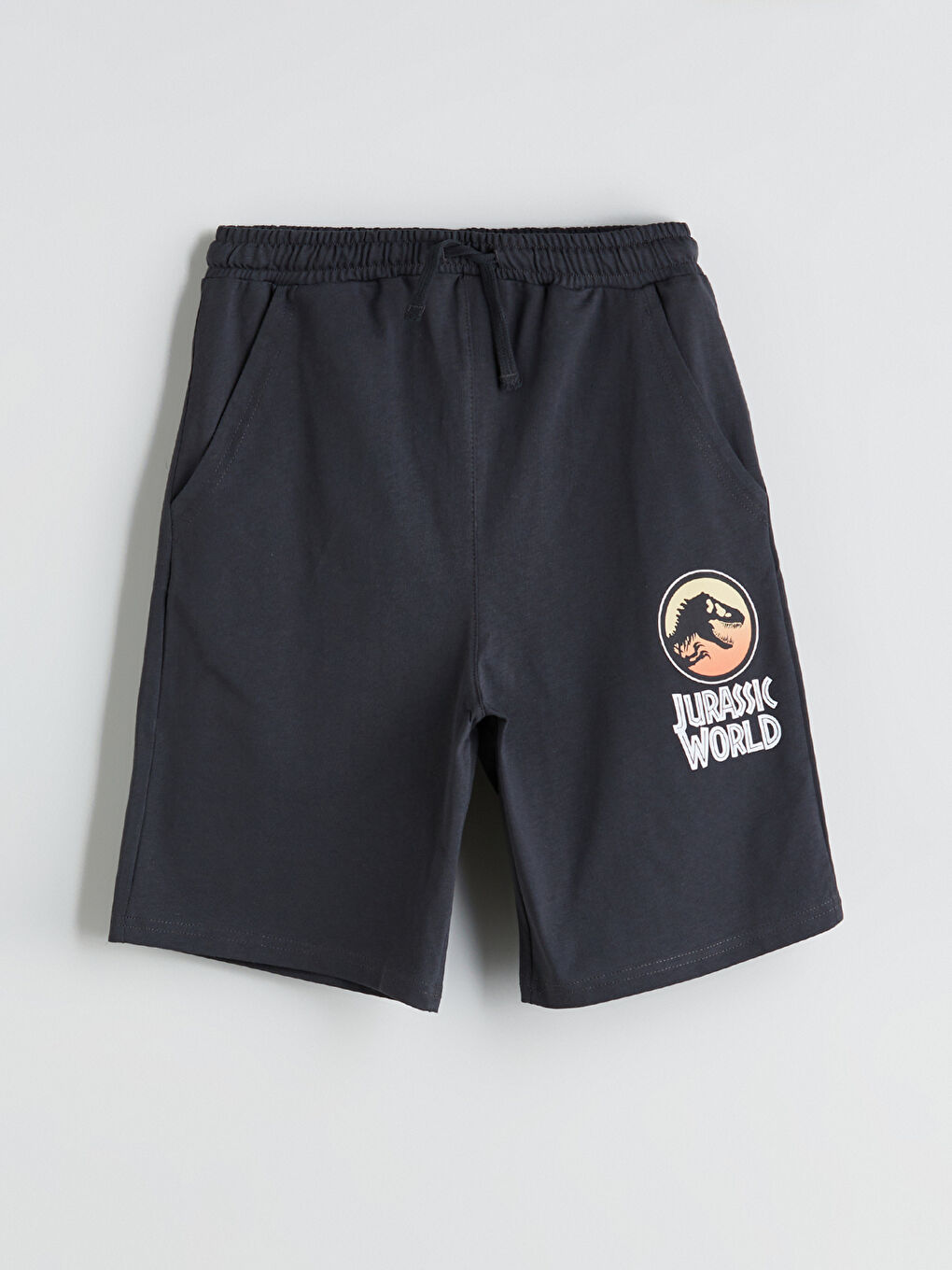 LCW Kids Beli Lastikli Jurassic World Baskılı Erkek Çocuk Şort -S5IP02Z4-VFB