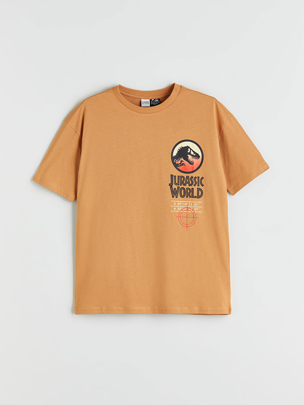 LCW Kids Bisiklet Yaka Jurassic World Baskılı Erkek Çocuk Tişört -S5IP03Z4-GFW