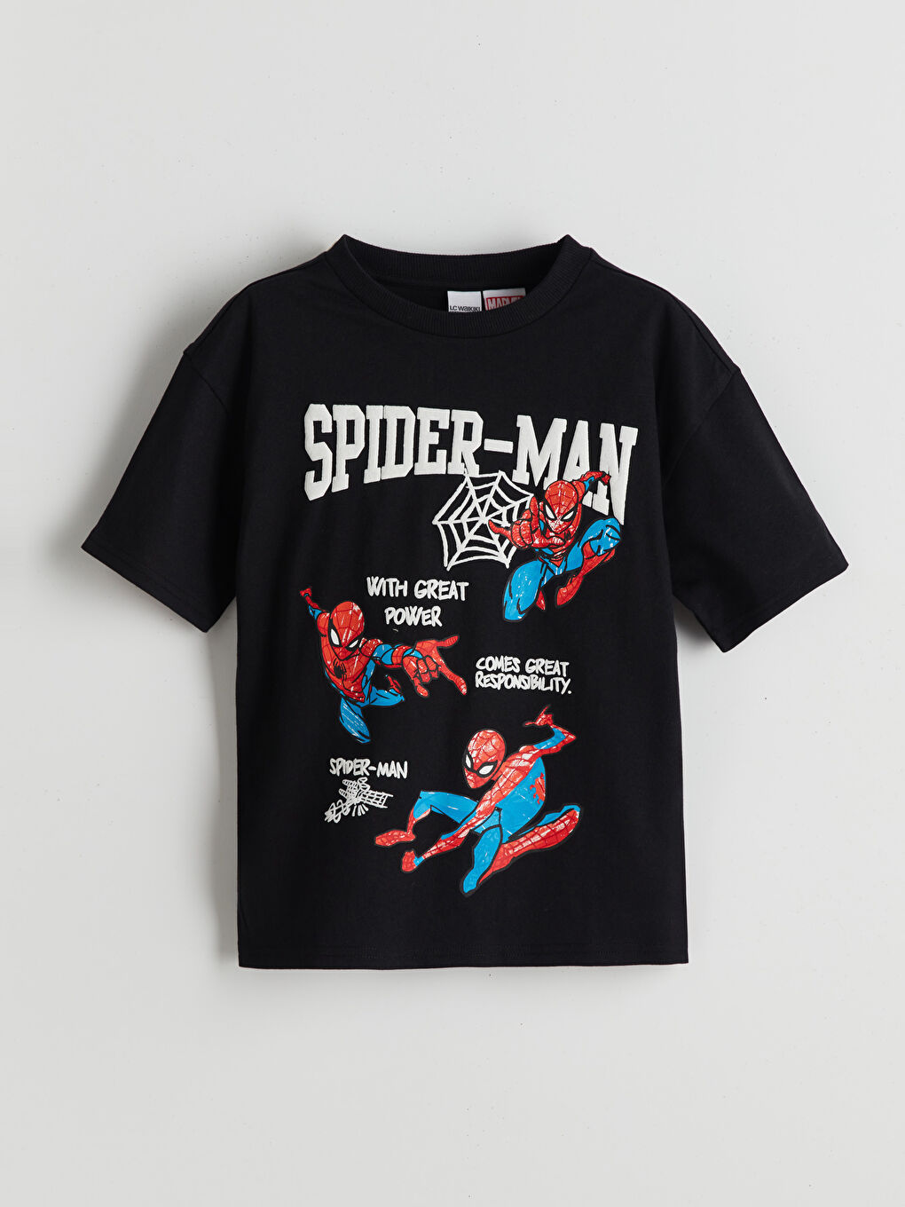 Футболка с круглым вырезом с принтом Человека-Паука для мальчиков