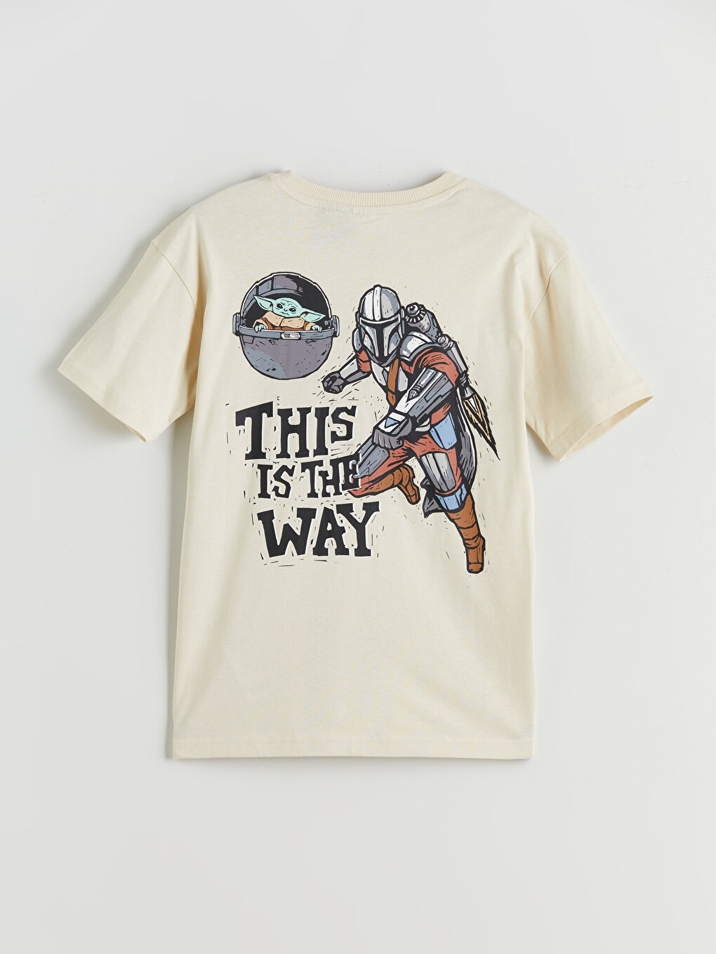 Crew Neck Mandalorian Printed Boys' T-Shirt -S5IP19Z4-FUP