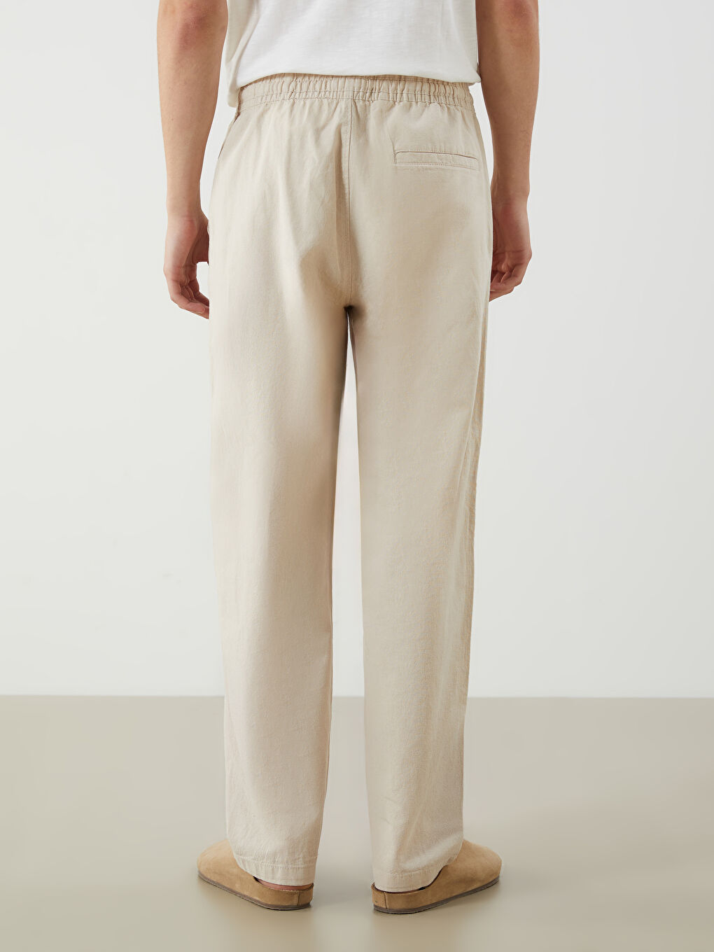 Relaxed Fit Linen Blend Men's Trousers -S5IP26Z8-VZH