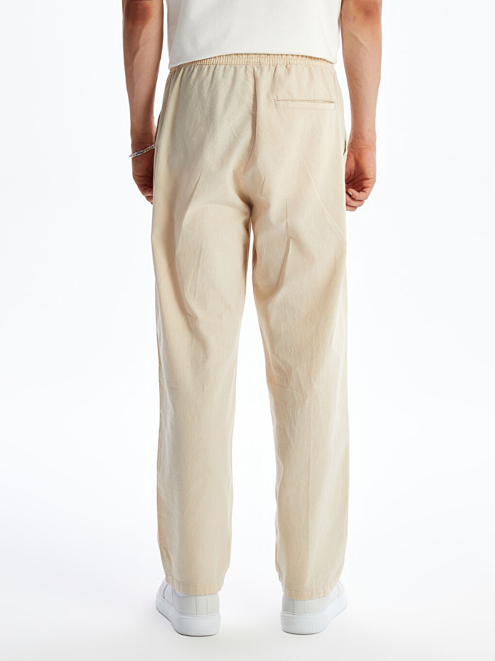 Relaxed Fit Linen Blend Men's Trousers -S5IP26Z8-VZH