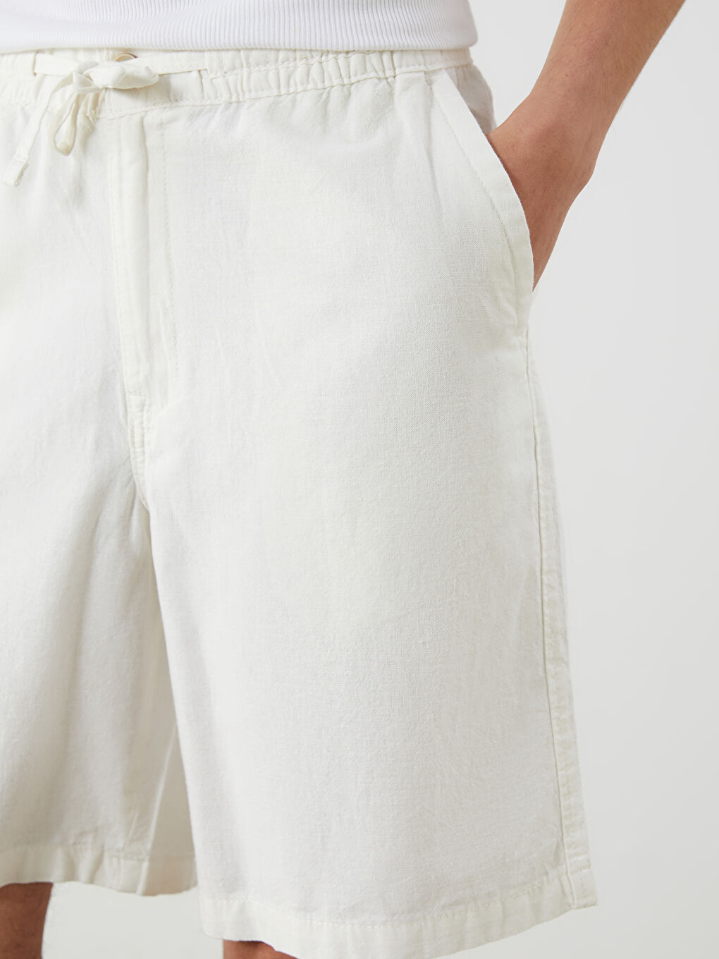 XSIDE Relaxed Fit Linen Blend Men's Shorts -S5IP44Z8-R9J
