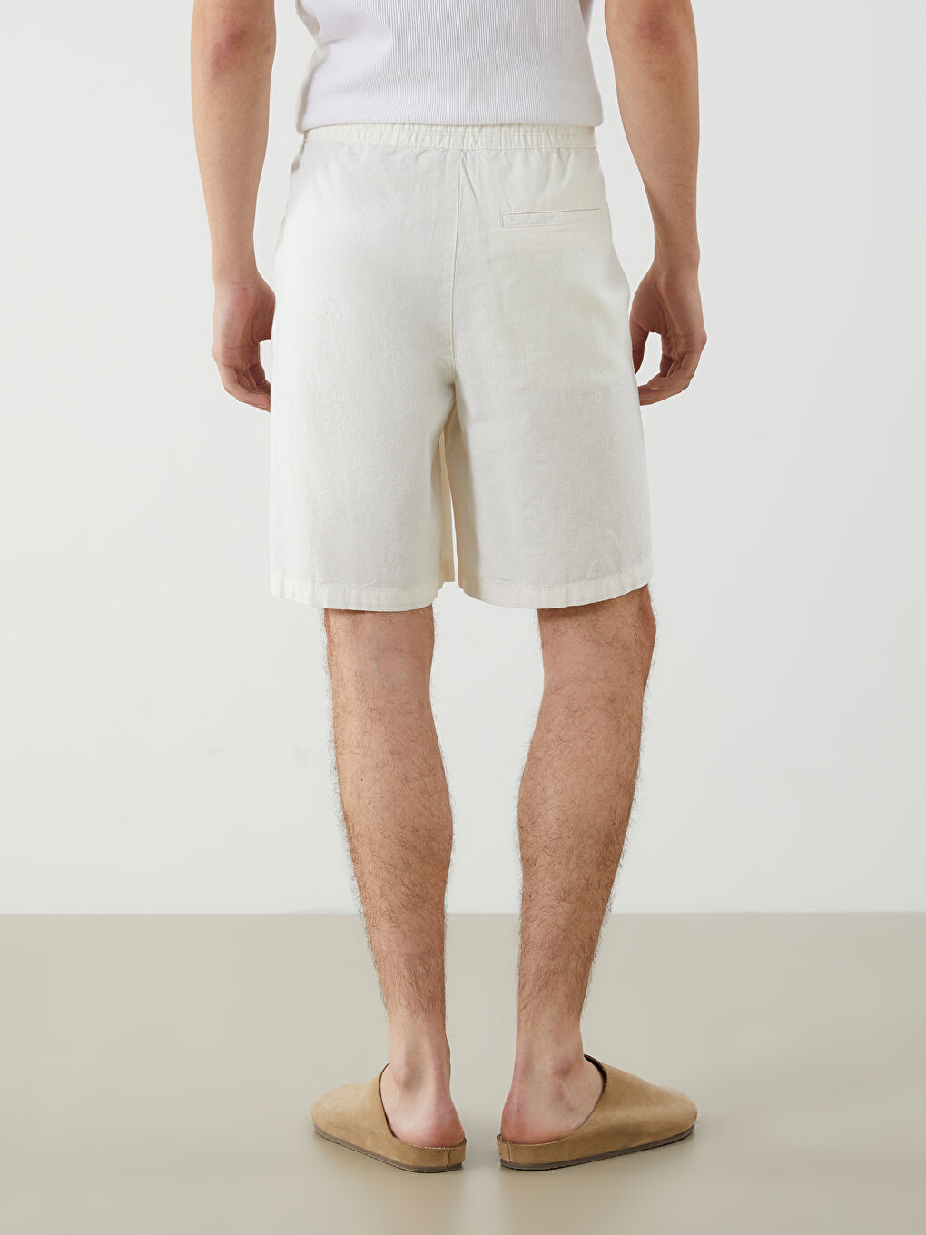 XSIDE Relaxed Fit Linen Blend Men's Shorts -S5IP44Z8-R9J
