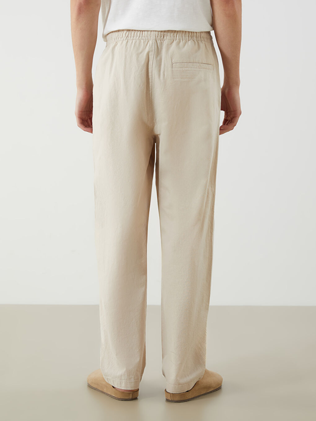 XSIDE Muške pantalone opuštenog kroja od mešavine lana -S5IP45Z8-VZH