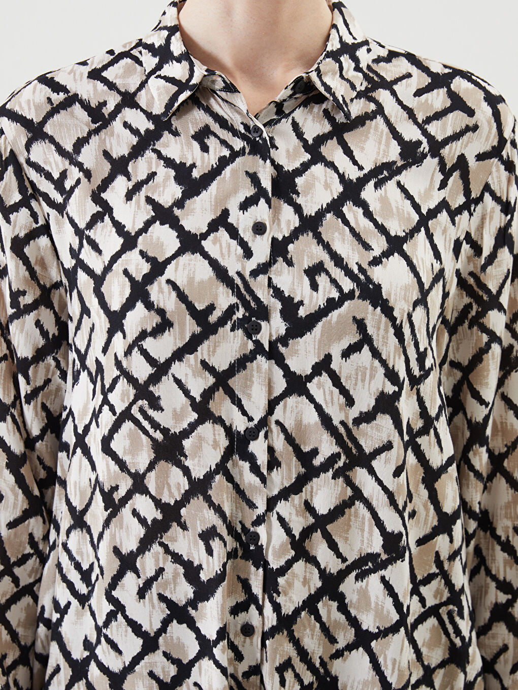Regular Fit Patterned Women'S Shirt -S5IP46Z8-LQJ