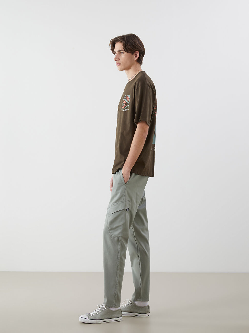 بنطلون كارغو رفيع للرجال