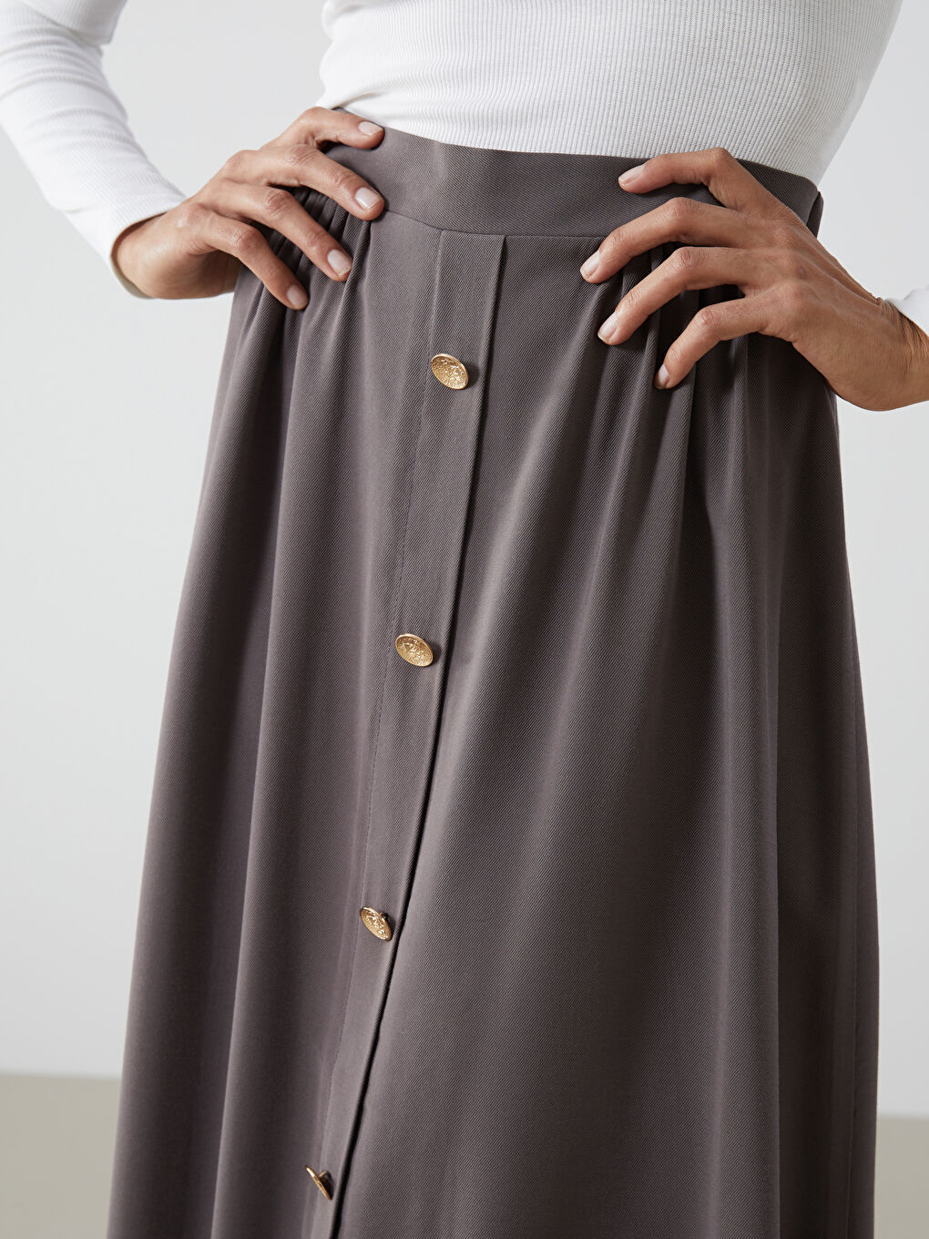 Elasticated Waist Women's Skirt -S5IP57Z8-HEH