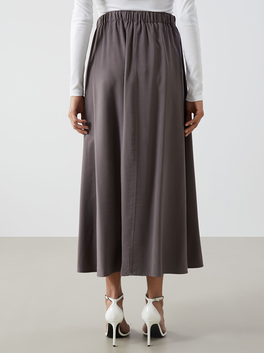 Elasticated Waist Women's Skirt -S5IP57Z8-HEH