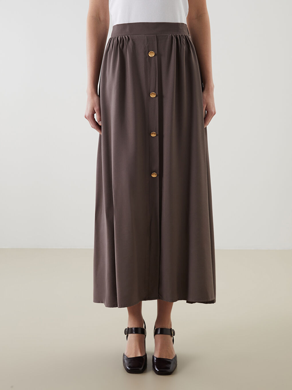 Elasticated Waist Women's Skirt -S5IP57Z8-HEH