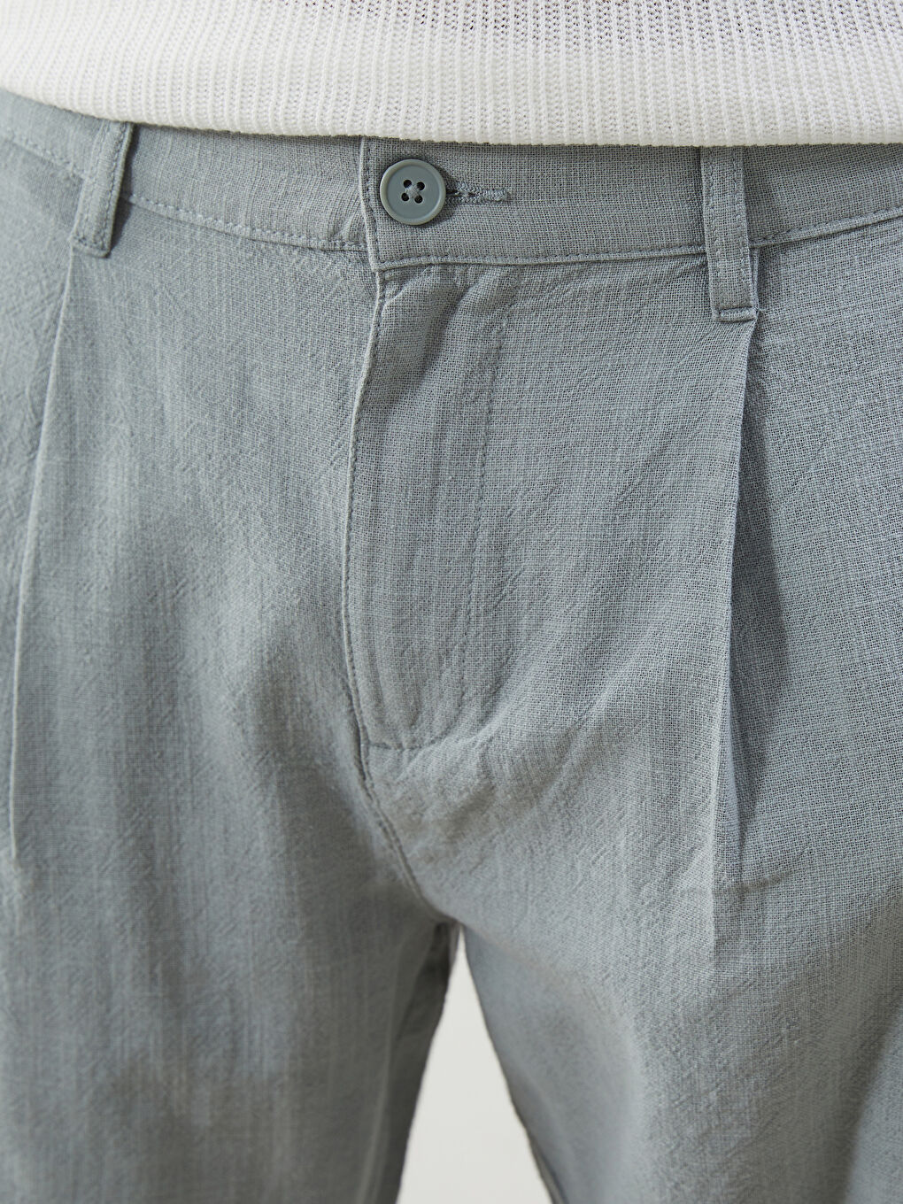 Relaxed Fit Linen Look Men's Trousers -S5IP62Z8-Z6D