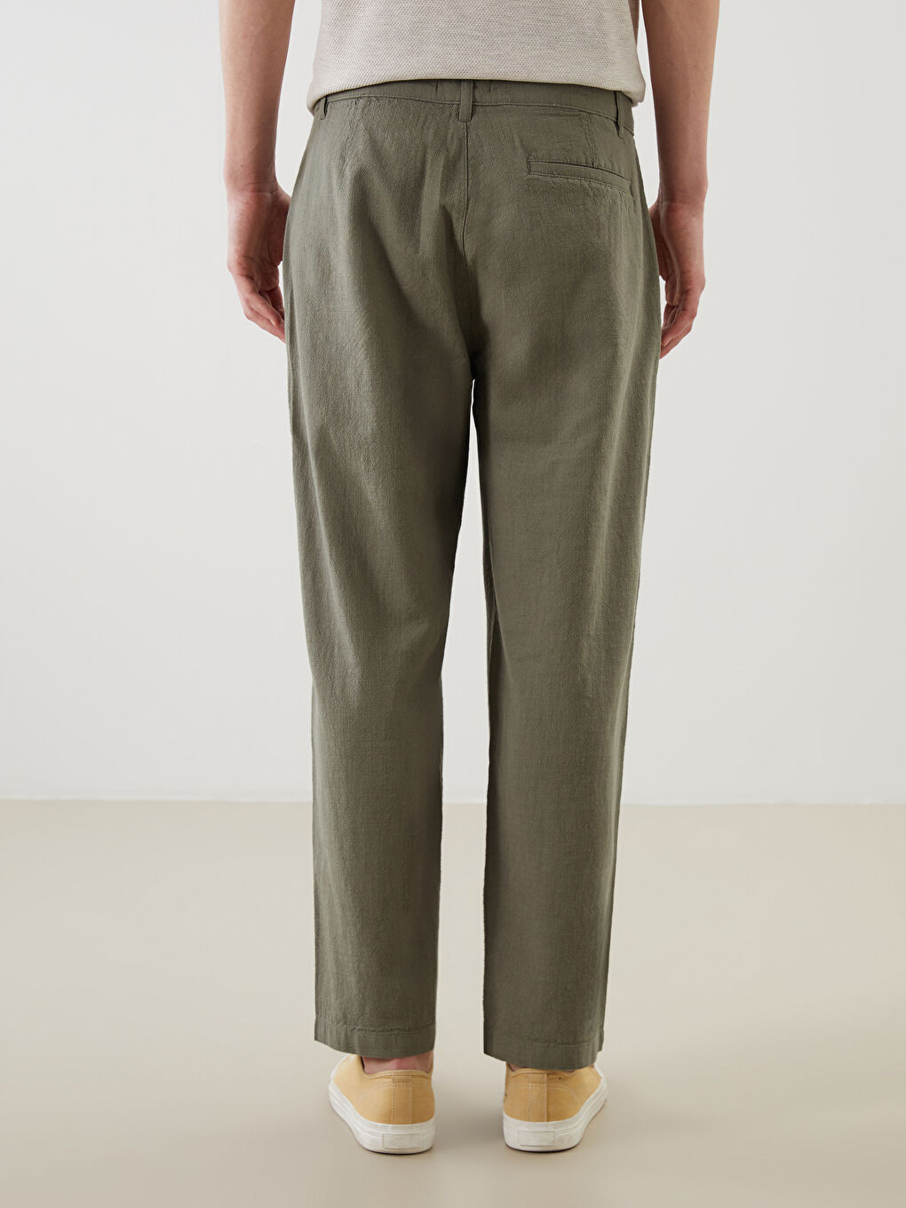 XSIDE Relaxed Fit Linen Look Men's Trousers -S5IP63Z8-S5R