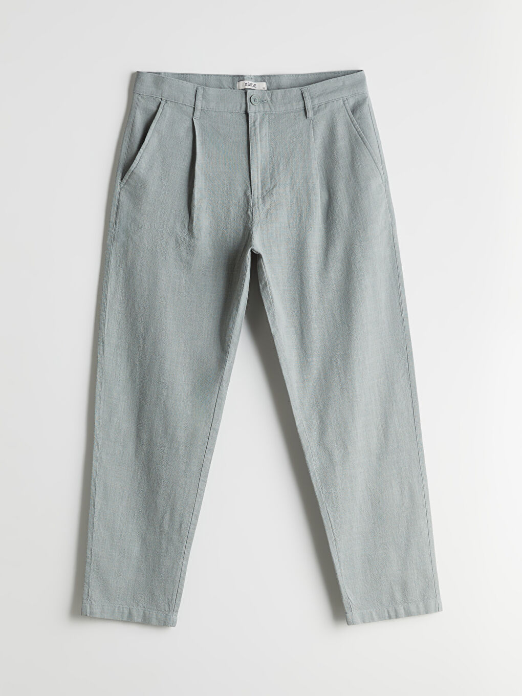 XSIDE Relaxed Fit Linen Look Men's Trousers -S5IP63Z8-Z6D