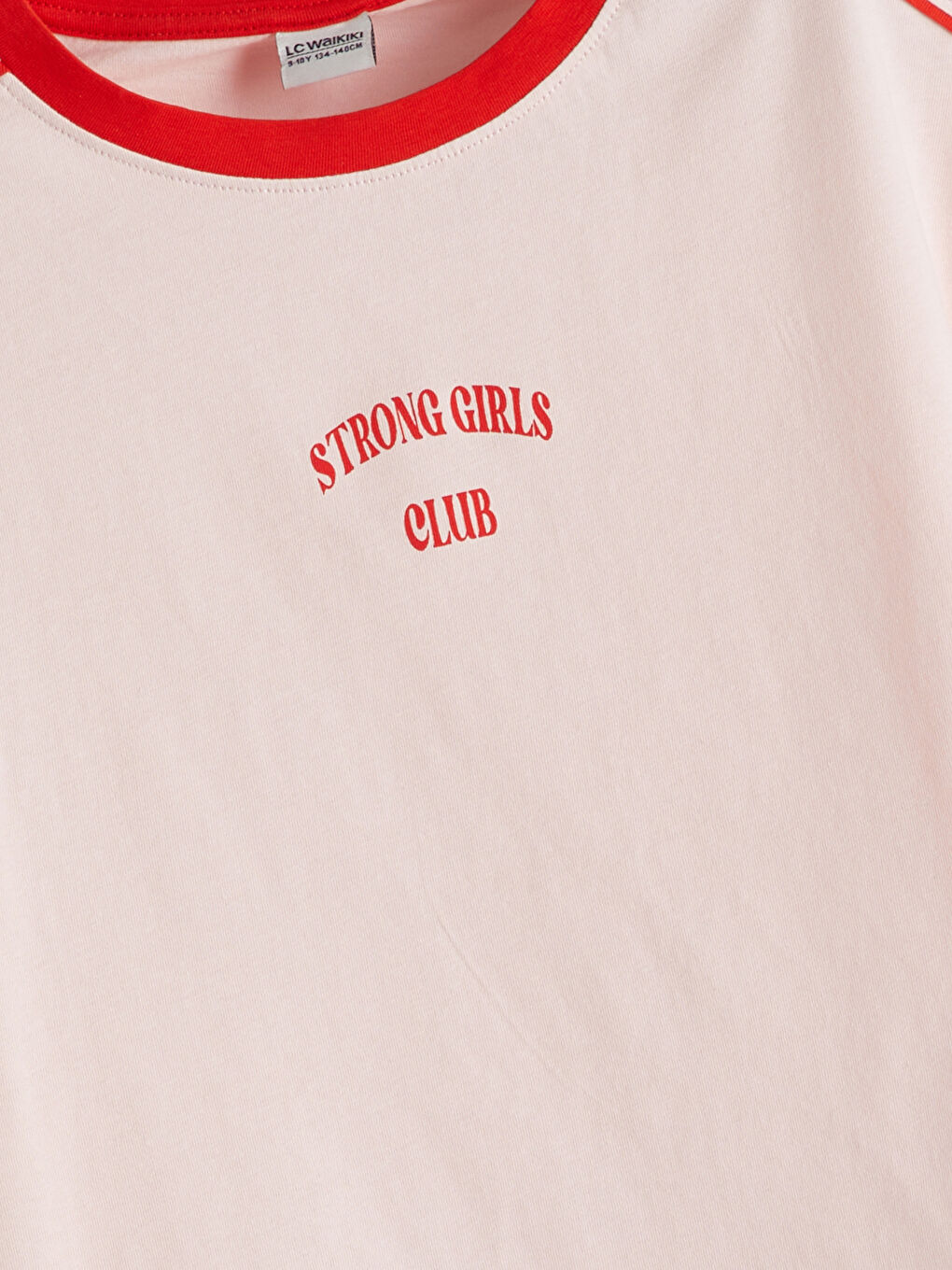 Қыздарға арналған дөңгелек жағалы футболка-1