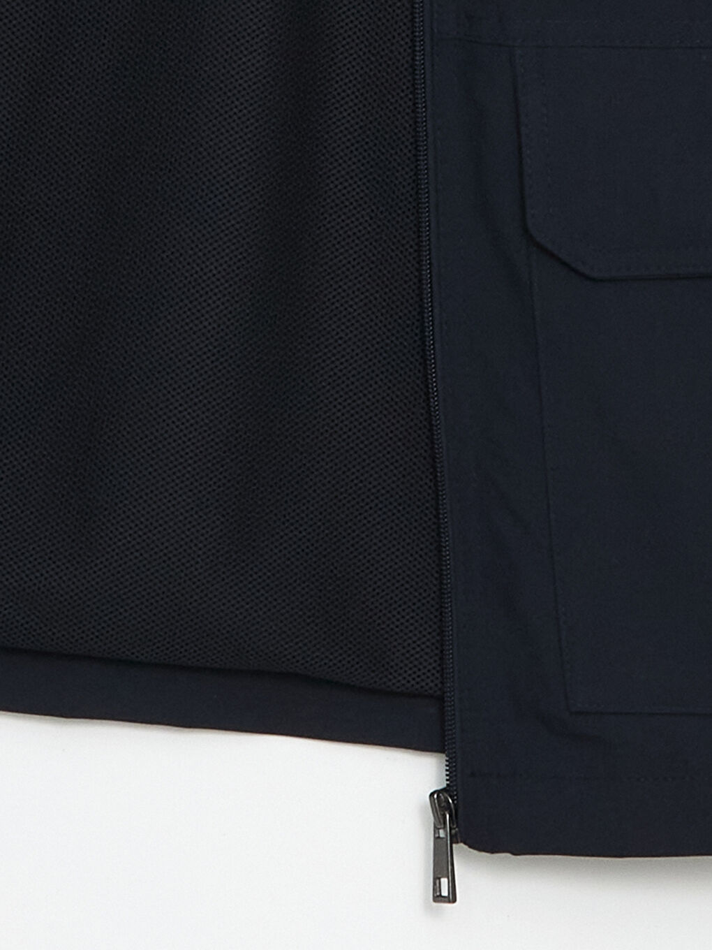 Lacivert Standart Kalıp Dik Yaka Erkek Avcı Yeleği-7