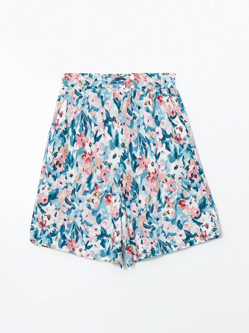 LCWAIKIKI Classic Elastischer Bund Blumige Shorts für Damen -S5IQ37Z8-LT4