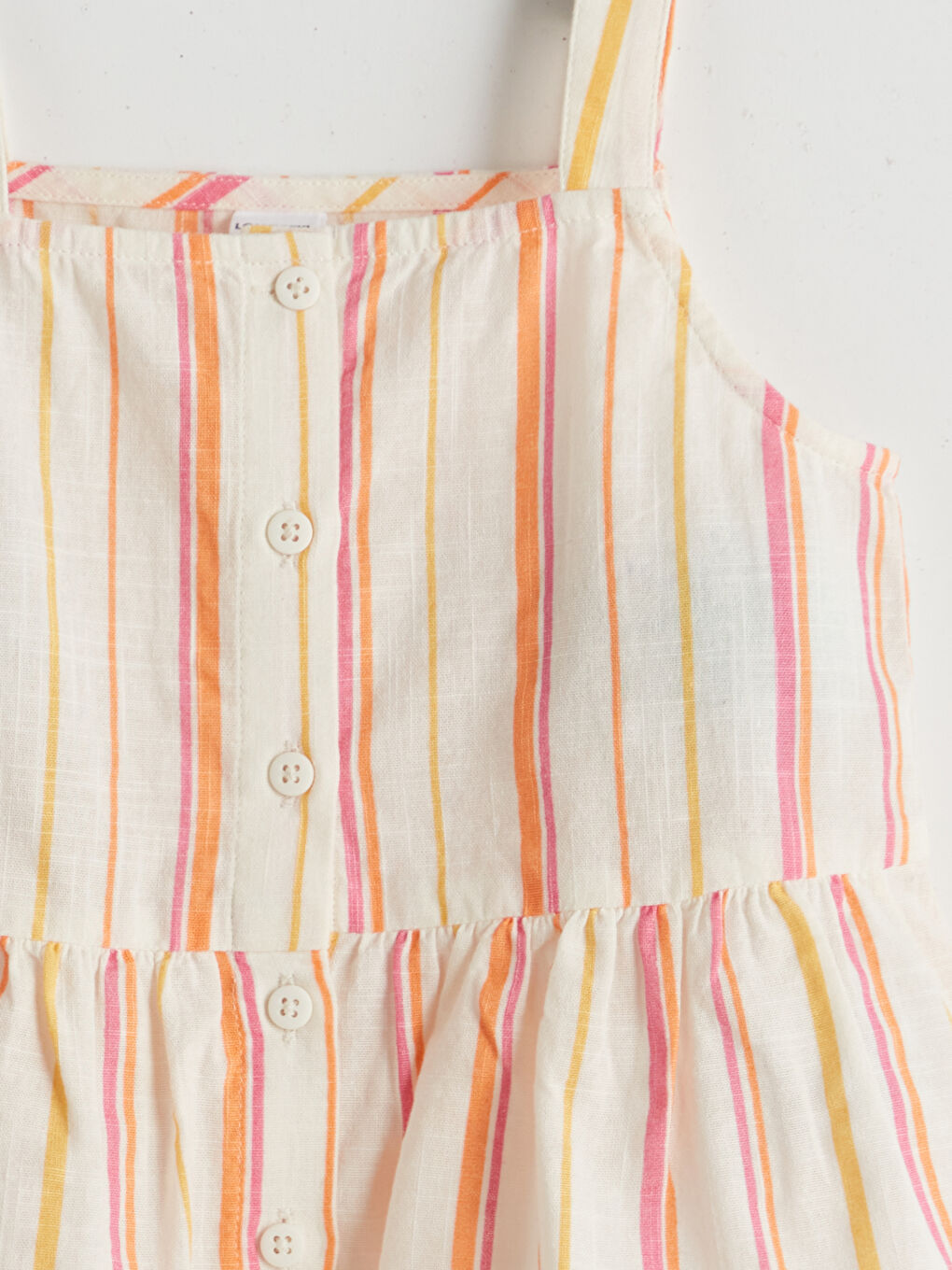 LCW baby Strappy Linen-Look Ruffled Girls' Blouse -S5IQ44Z1-LUG